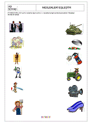 meslek ile eşyayı eşleştir